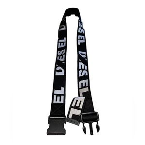 Diesel Black Peel Away Logo Adjustable Belt